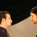 Andrea Gennati e Alberto Cossu in Giulio Cesare di William Shakespeare, Liceo Canopoleno, Sassari, 2014