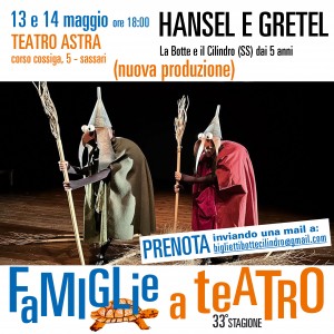 HANSEL E GRETEL - 13 e 14 maggio - ore 18:00 - Teatro Astra