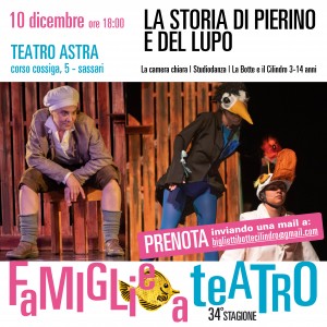 LA STORIA DI PIERINO E DEL LUPO - domenica 10 dicembre - ore 18:00 - Teatro Astra - Sassari