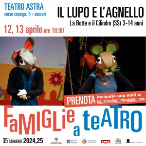 IL LUPO E L'AGNELLO - 12 e 13 aprile - ore 18:00 - Teatro Astra - Sassari