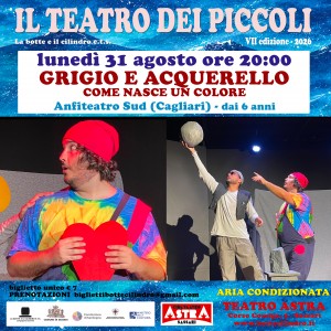 GRIGIO E ACQUERELLO: COME NASCE UN COLORE - lunedì 31 agosto - ore 20:00 - Teatro Astra Sassari - Aria Condizionata